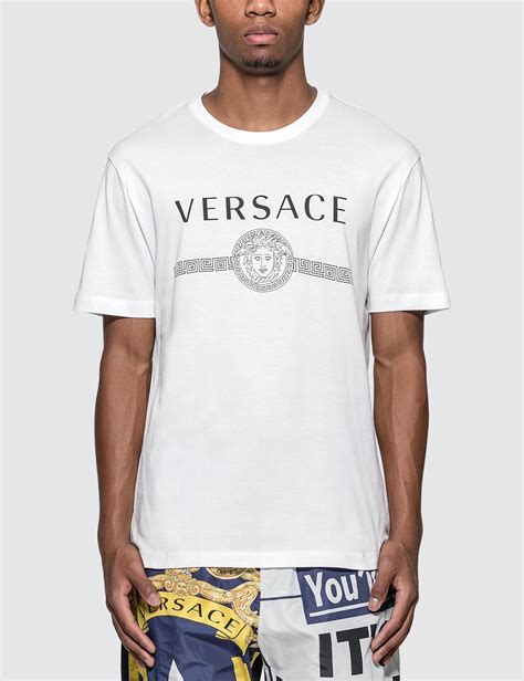 all white versace t shirt|versace men t shirt white.